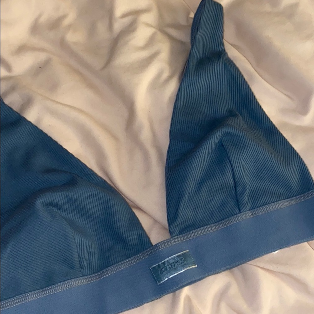 SKIMS cotton plunge triangle bra NEW - Picture 4 of 4